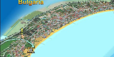 মানচিত্র কোকো বিচ, বুলগেরিয়া